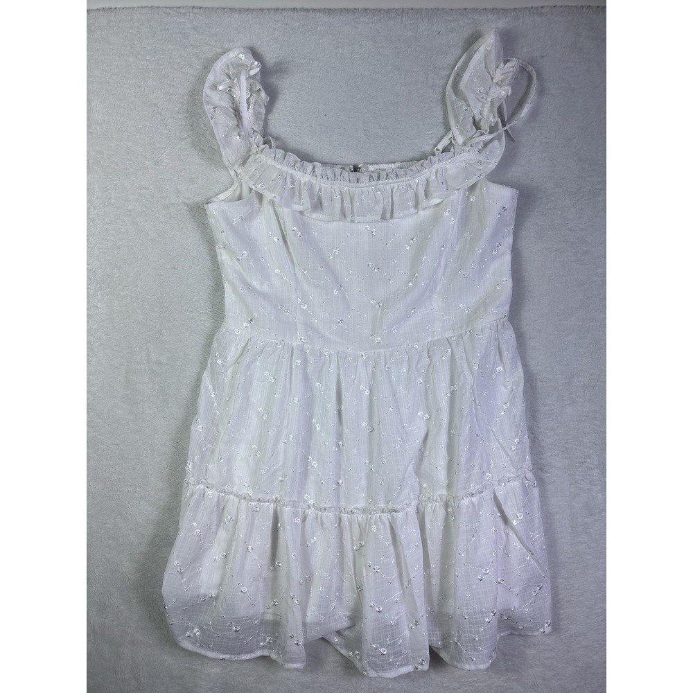 Francescas White Off The Shoulder Mini Dress Size XL Summer Dress
